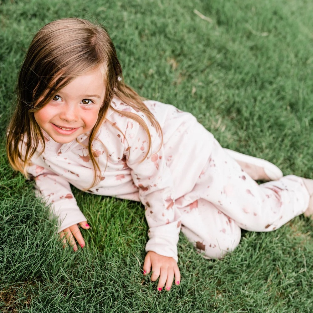 Metallic Splatter Sweatshirt and Pants Matching Set